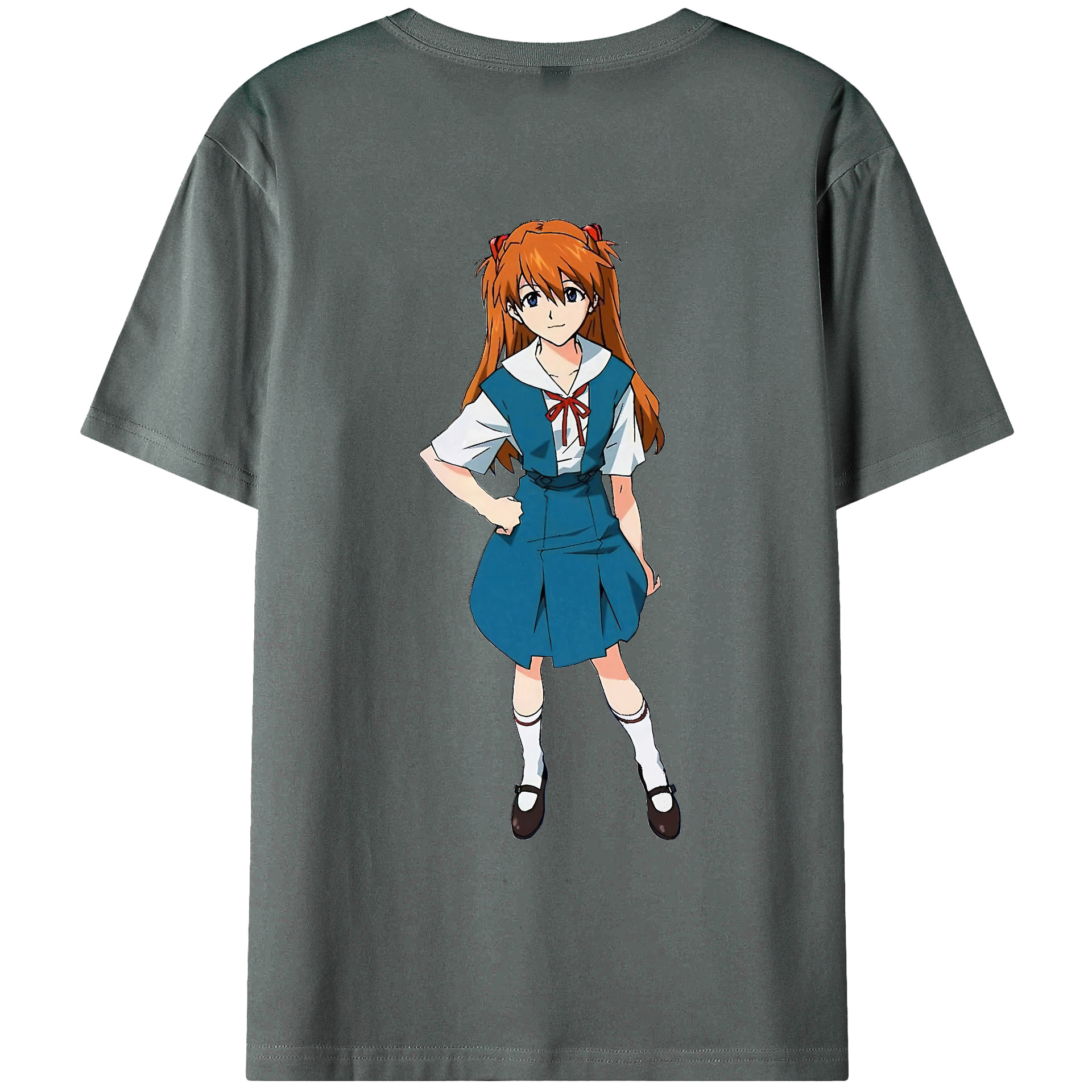 （画像用） EVA 新世紀エヴァンゲリオン 綿100％ メンズ半袖Tシャツ（バックプリント） 通気性